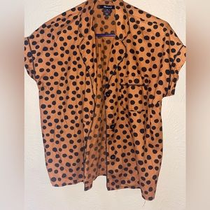 Madewell polka dot camel top